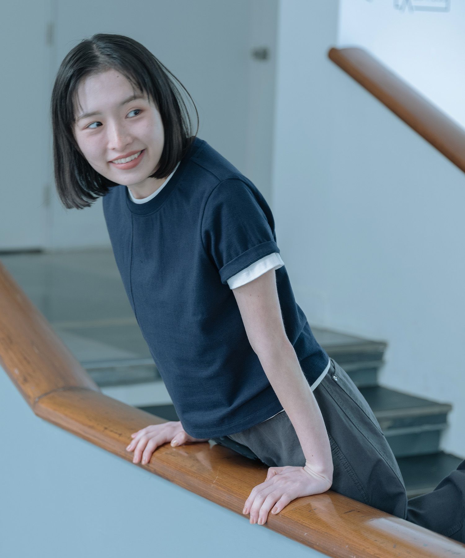 [OHESHIO] / ☆ 25SS DOT LABEL T-SHIRT / NAVY MUSINSA | OHESHIO DOT LABEL T-SHIRT, NAVY