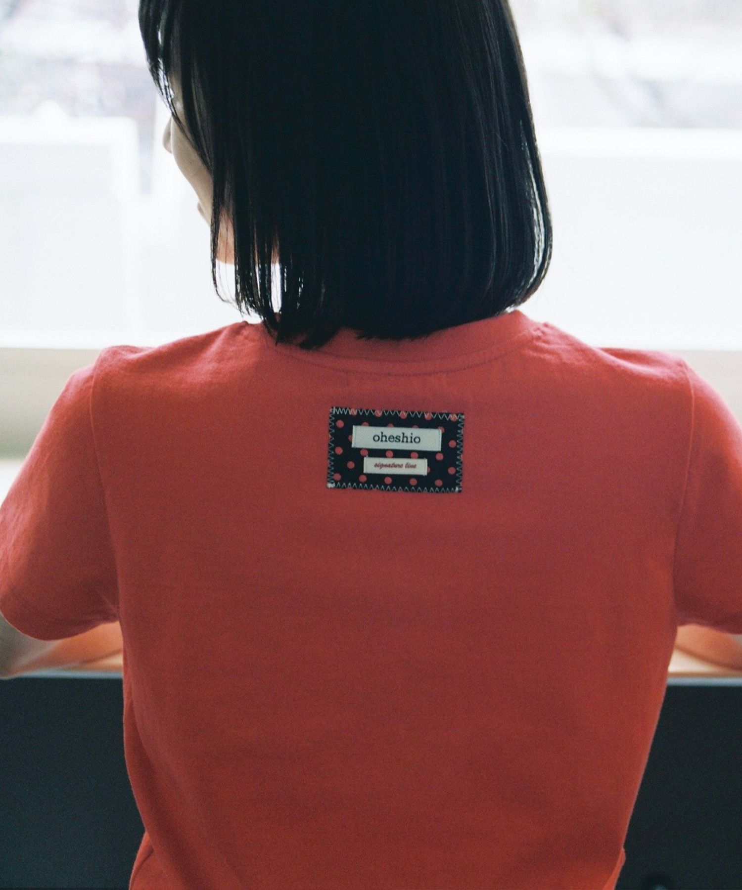 [OHESHIO] / ☆ 25SS DOT LABEL T-SHIRT/ RED MUSINSA | OHESHIO DOT LABEL T-SHIRT, RED
