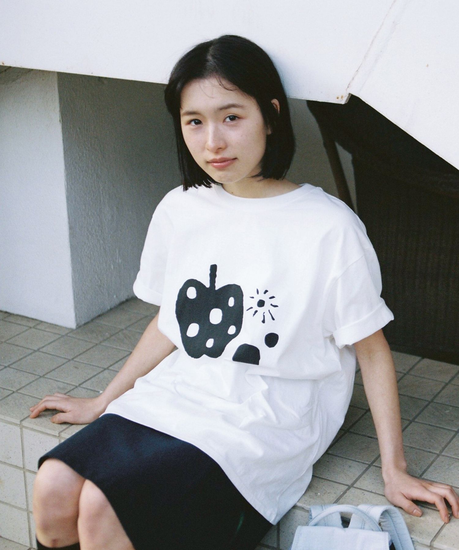 トップス oheshio APPLE DOT OVERFIT T-SHIRT MUSINSA | OHESHIO APPLE DOT OVERFIT T-SHIRT, IVORY
