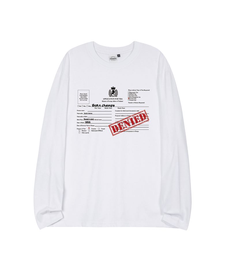 [4 COLORS] VISA DENIED 오버핏 롱 슬리브 B25ST61