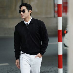 722 골지 카라 니트 [블랙]