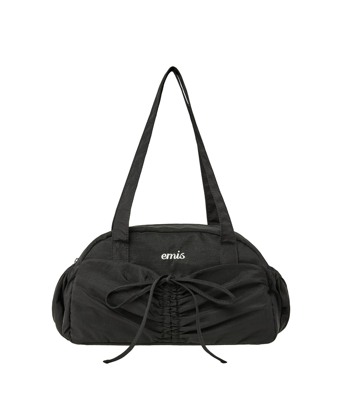 이미스(EMIS) NYLON SHIRRING POCKET DUFFLE BAG-BLACK