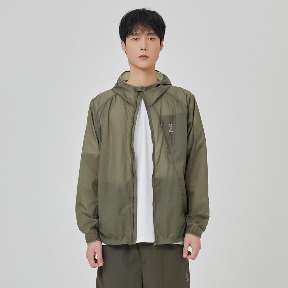 디오디(DOD) 예이예이 경량 패커블 후드 자켓(D.CHARCOAL GREY)