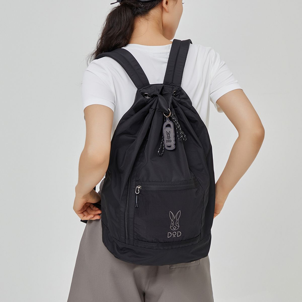 디오디(DOD) 그리드 경량 스트링 백팩((25L)(BLACK)