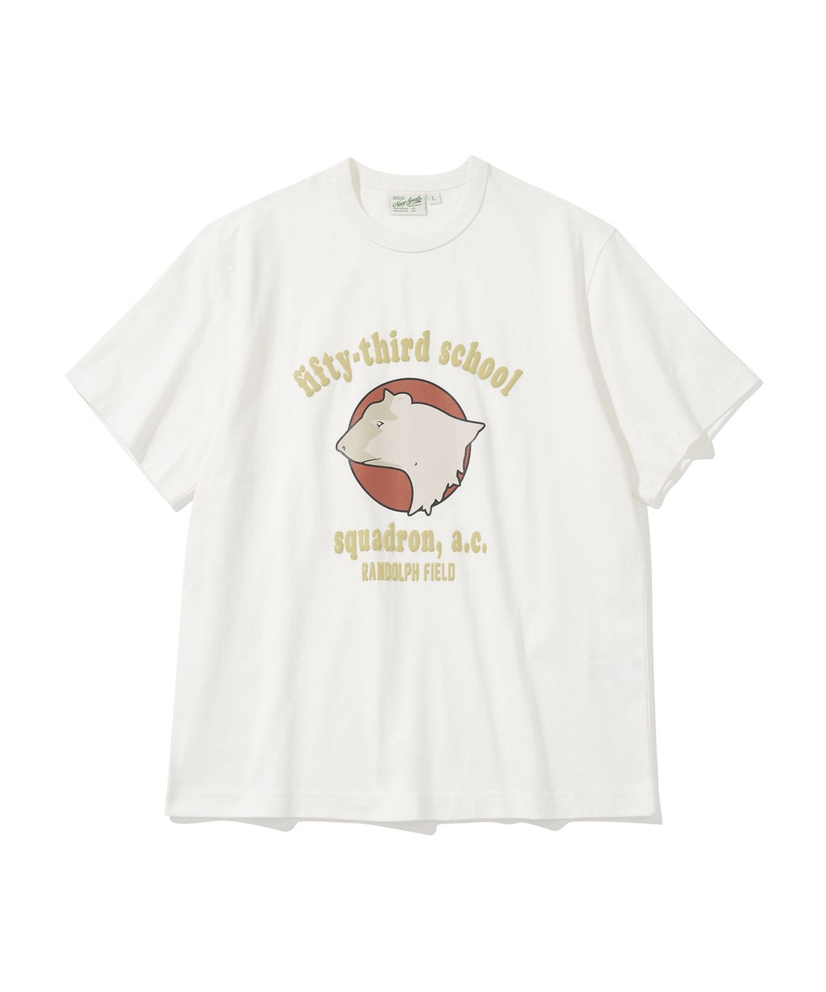 유니폼브릿지(UNIFORM BRIDGE) fifty third school s/s tee off white