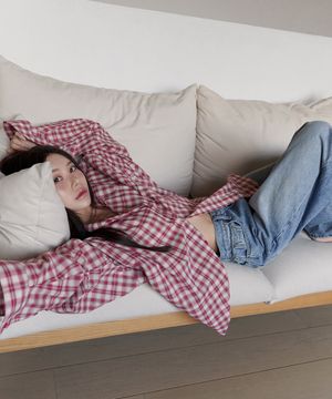 iconic 1 ombre check shirt (2Color)