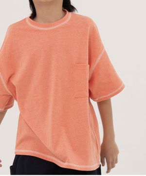 샤인 루퍼스 오버사이즈 포켓 반팔티 코랄