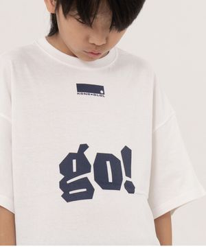 GO오버사이즈 시그니처 오버사이즈 그래픽 반팔티 화이트