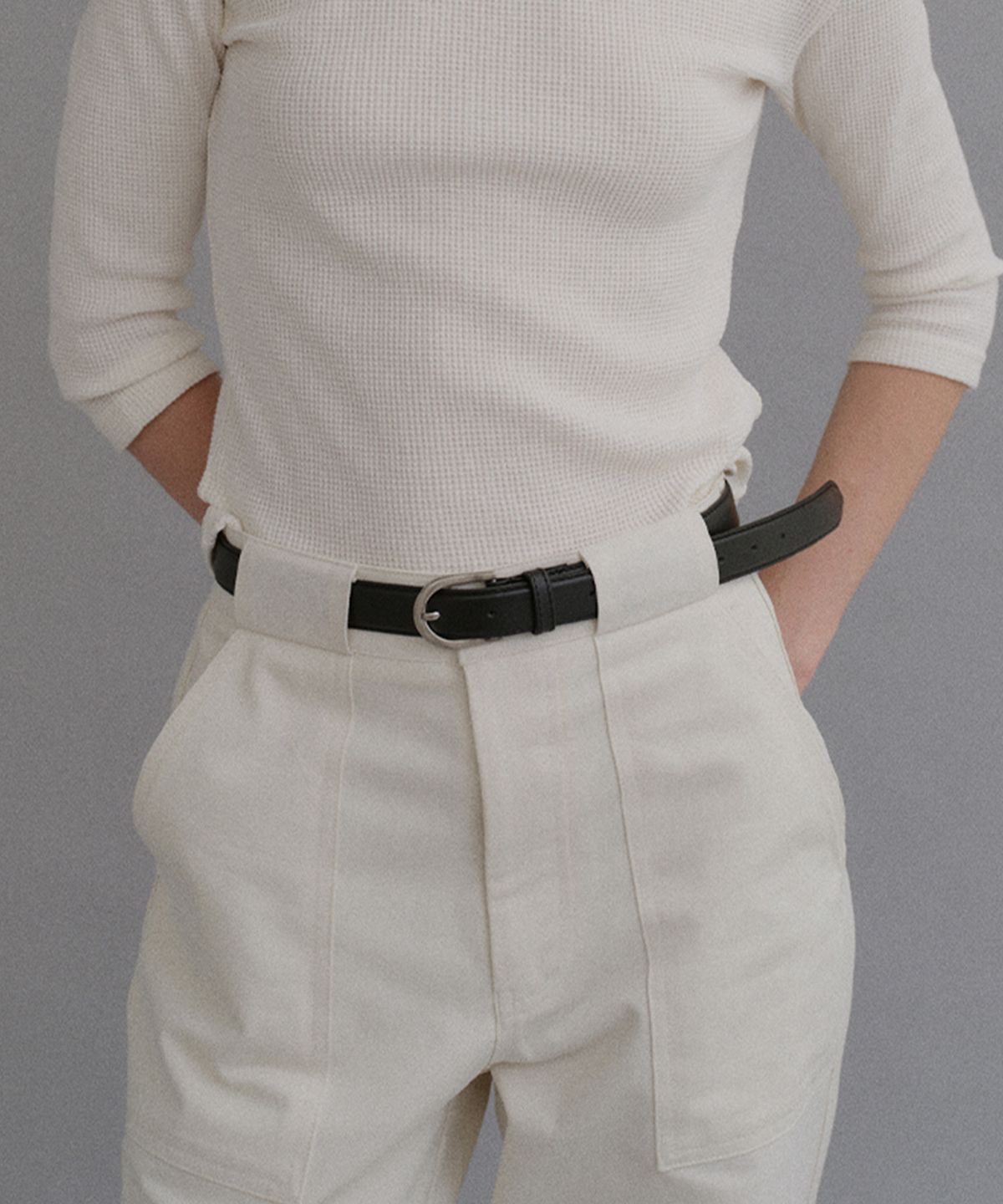 베이오드(BAIE OUD) Classic leather belt_black