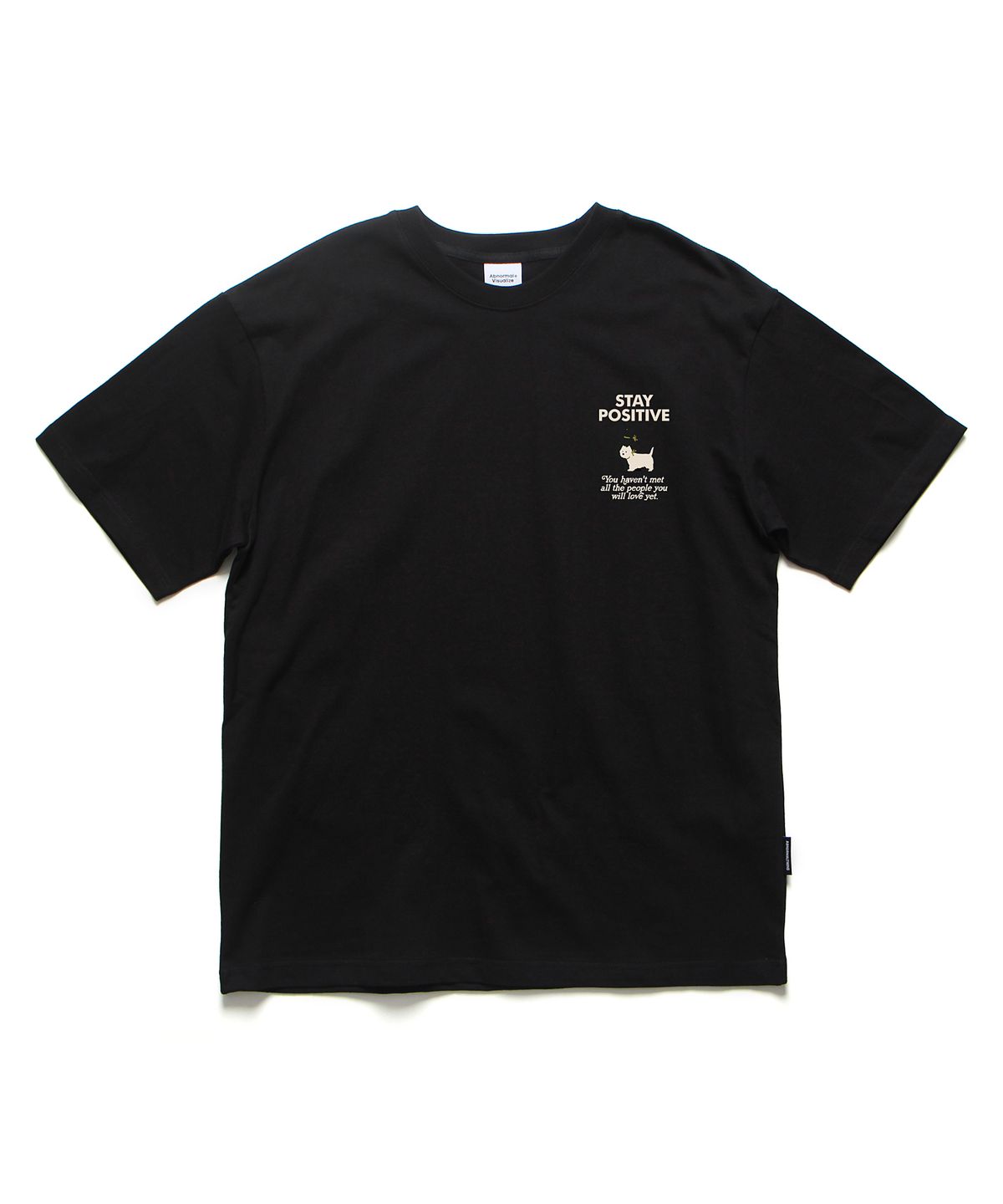 앱놀머씽(ABNORMALTHING) 포지티브 티셔츠 블랙 (POSITIVE T-SHIRT BLACK)