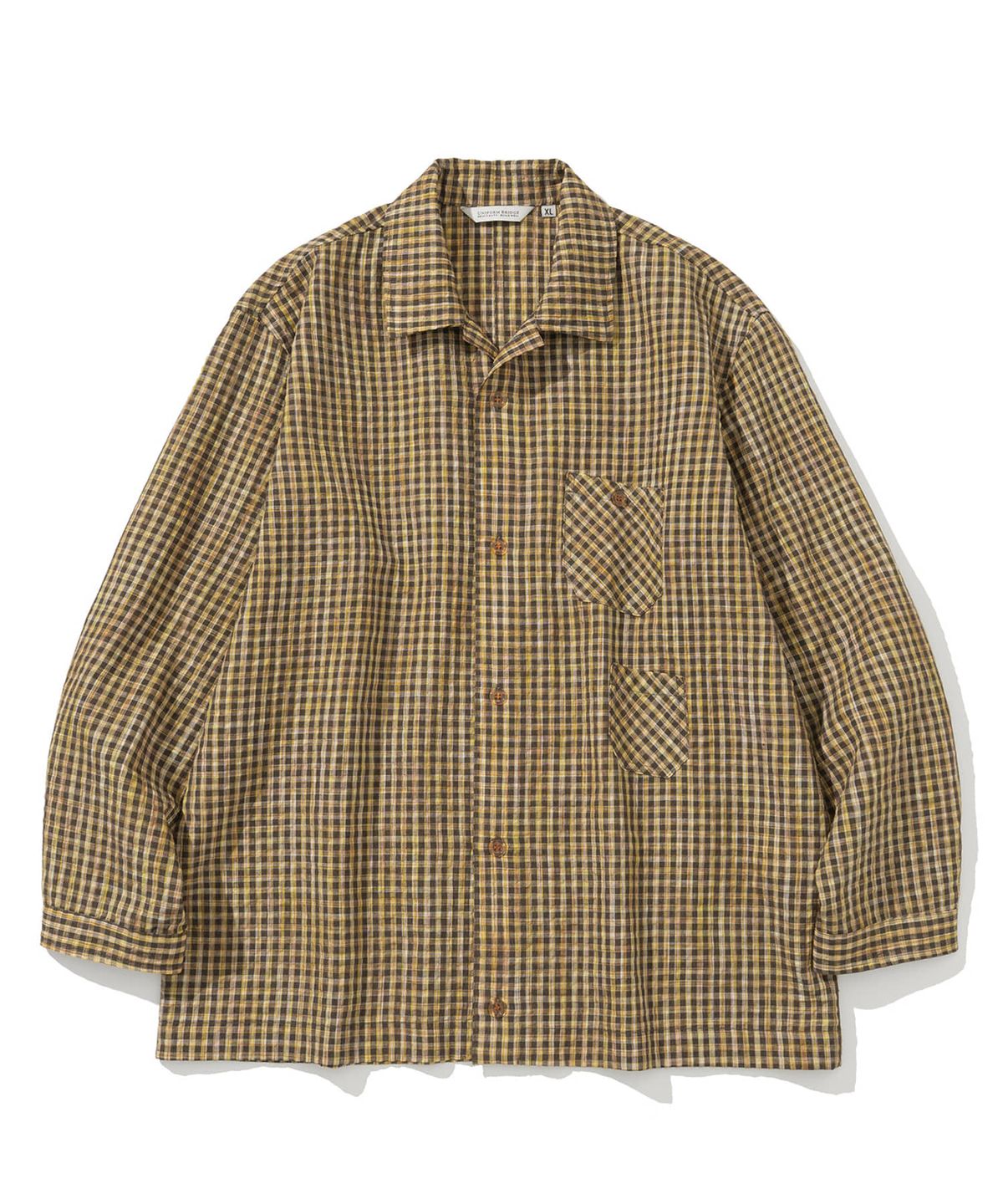 유니폼브릿지(UNIFORM BRIDGE) coverall check shirt yellow check