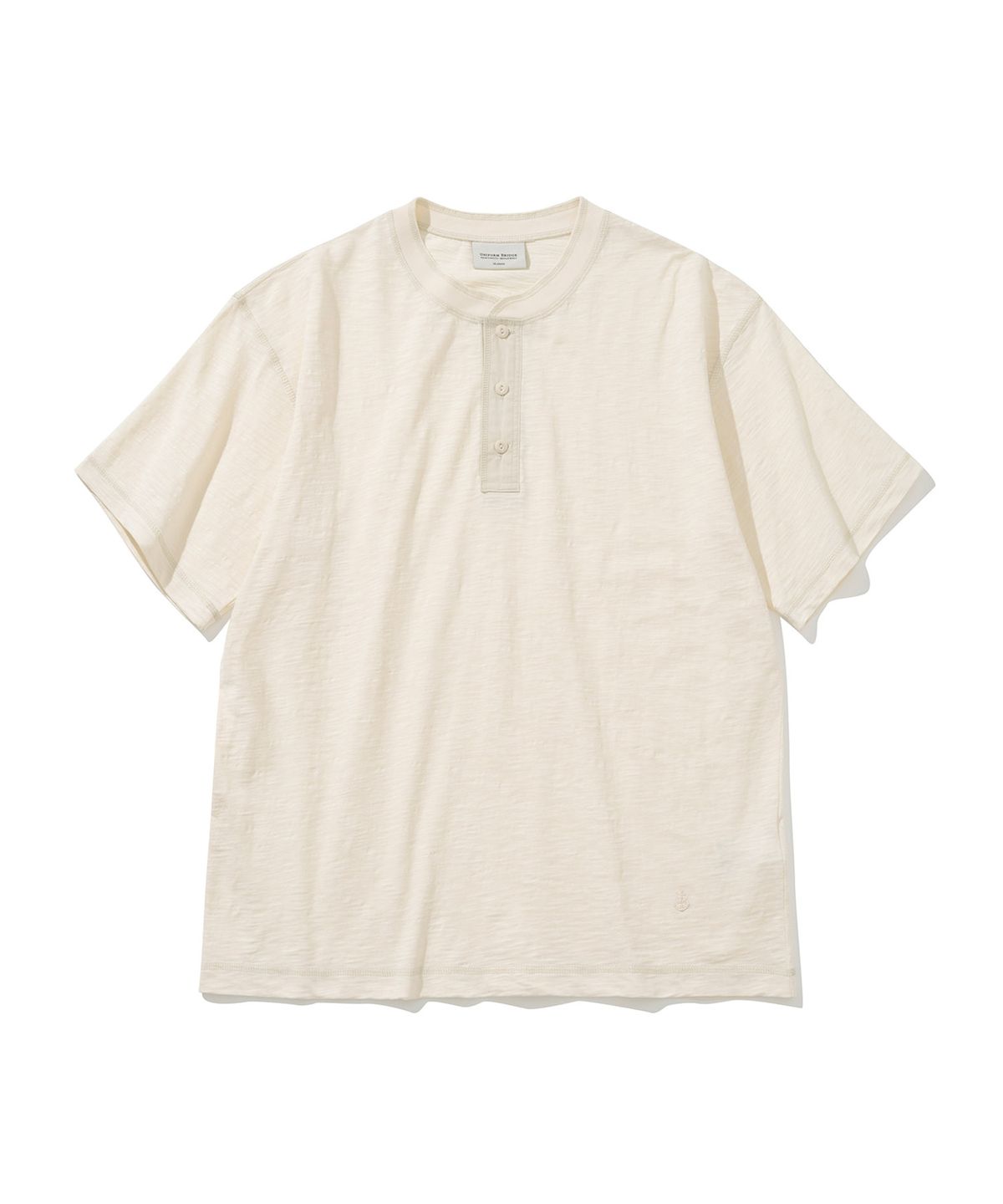 유니폼브릿지(UNIFORM BRIDGE) slub henly neck s/s tee ivory