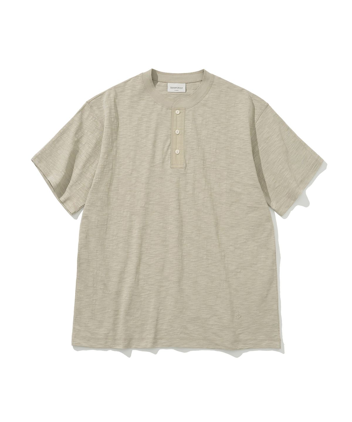 유니폼브릿지(UNIFORM BRIDGE) slub henly neck s/s tee khakish grey