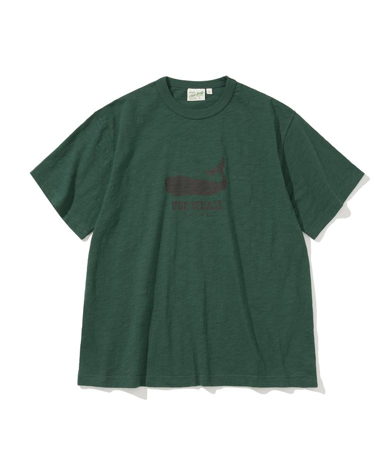 uss whale slub s/s tee green