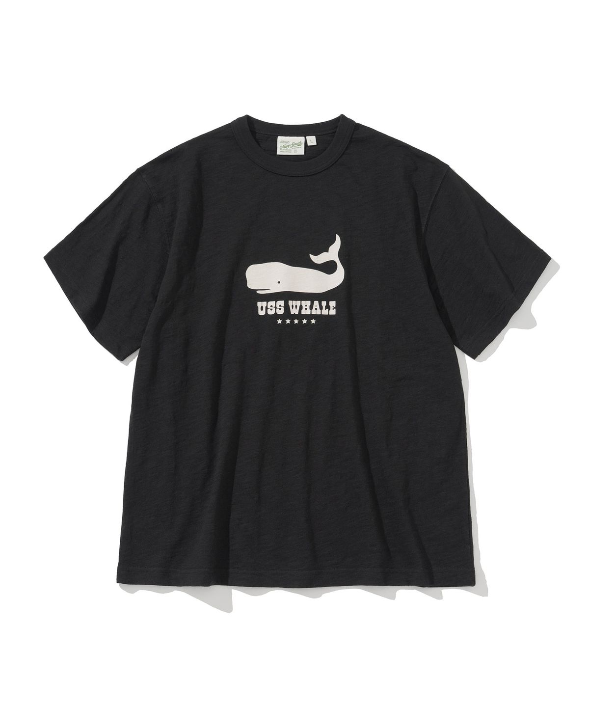 유니폼브릿지(UNIFORM BRIDGE) uss whale slub s/s tee black