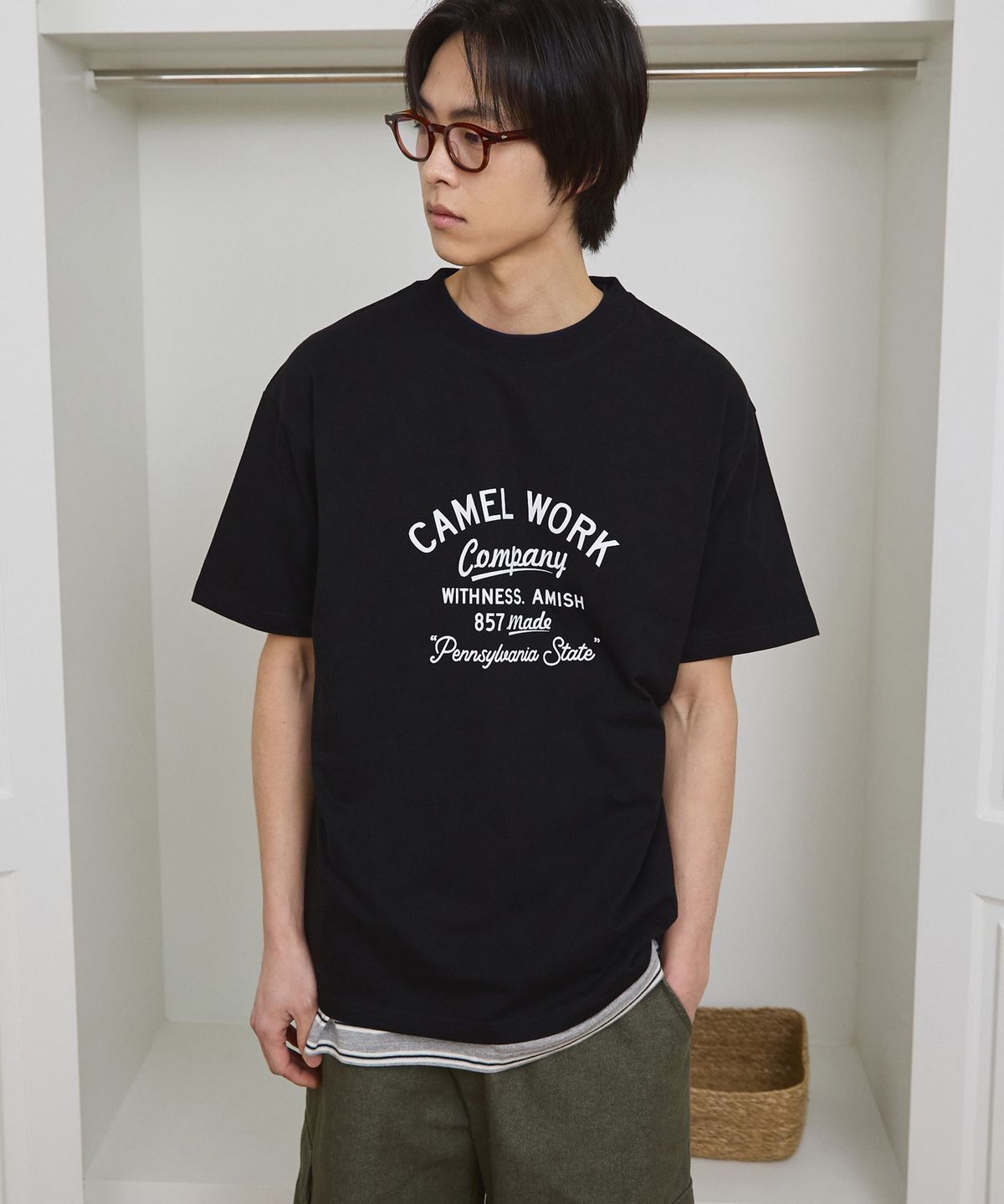 카멜워크(CAMEL WORK) 위트니스 A. 반팔티셔츠(블랙)