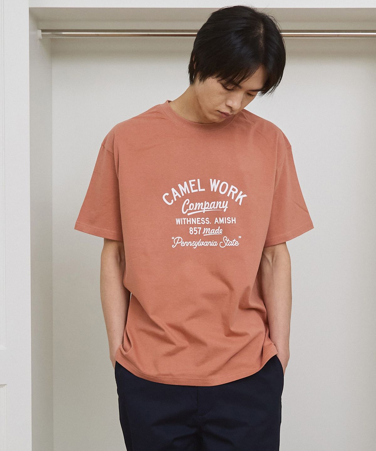 카멜워크(CAMEL WORK) 위트니스 A. 반팔티셔츠(더스트피치)