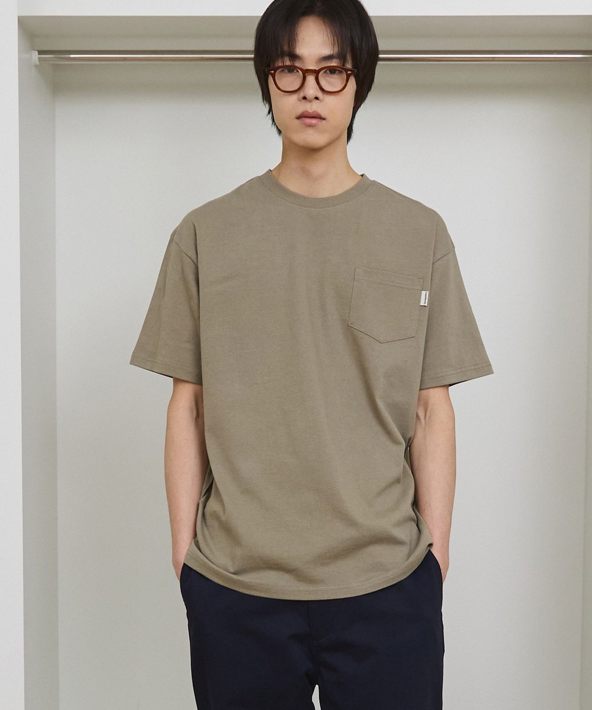 카멜워크(CAMEL WORK) 스탠다드 포켓 반팔티셔츠(카키)