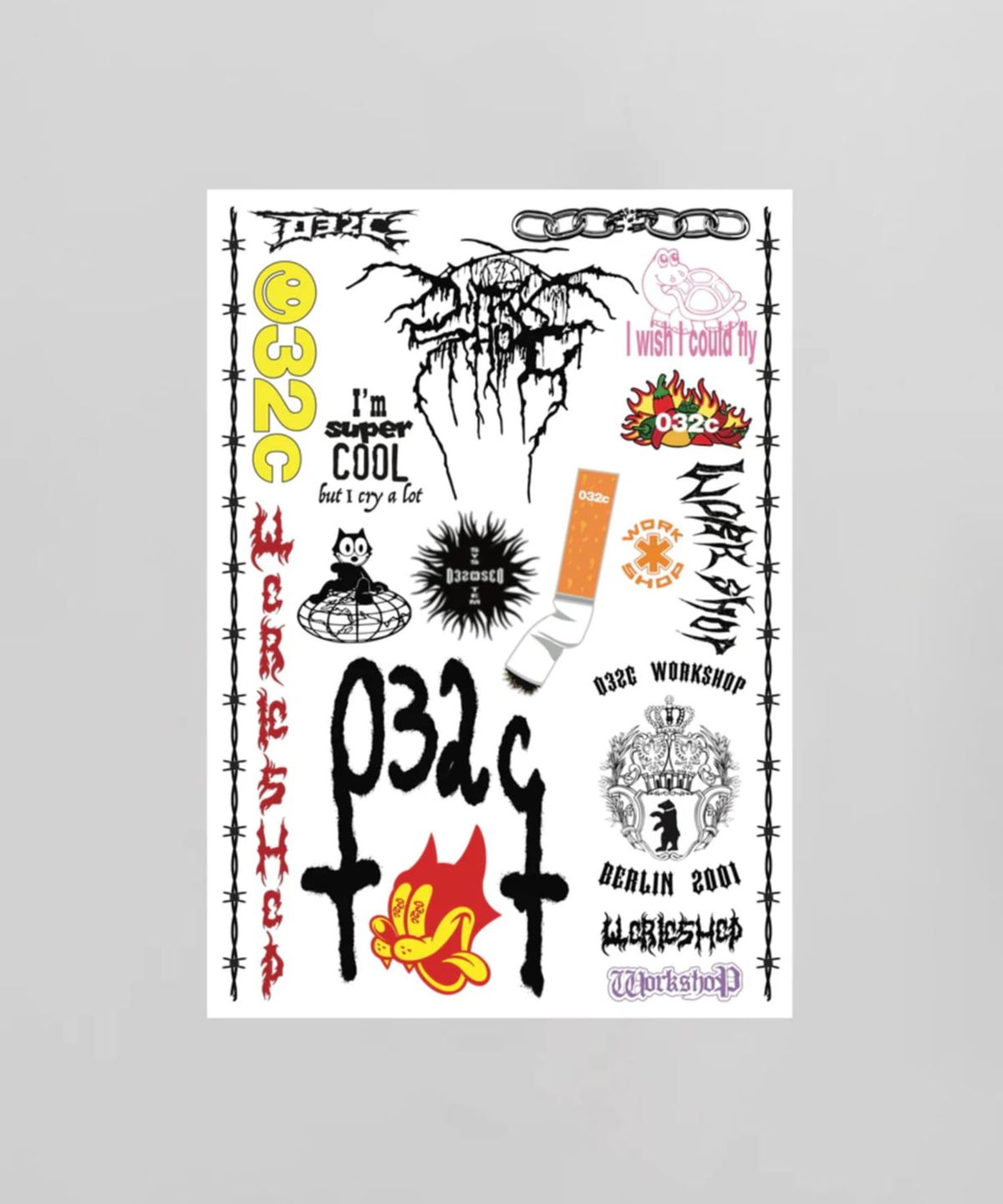 032씨(032C) (U) 타투 스티커 PAPER 032C TATTOO SHEET MULTI