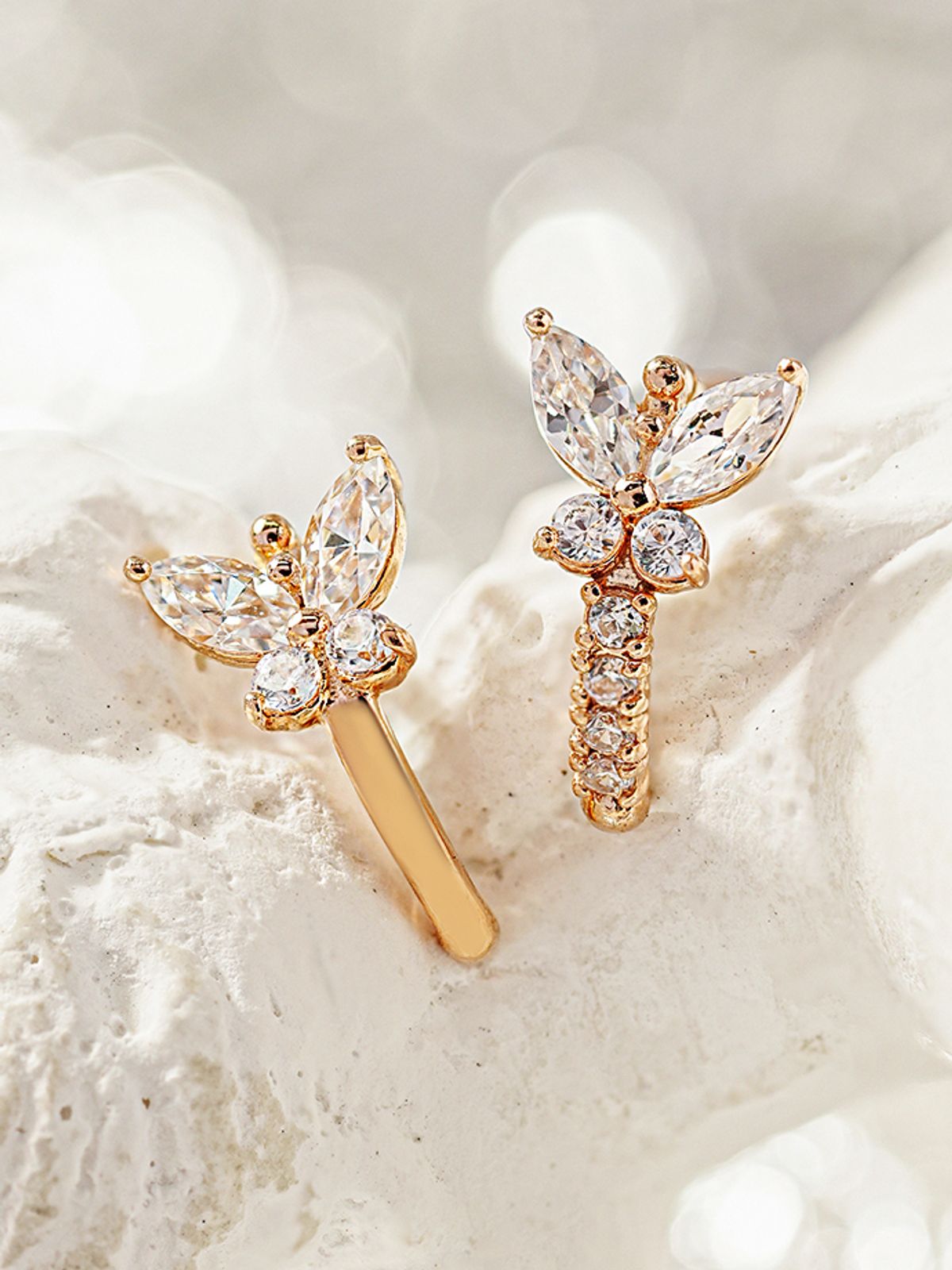 미니멀피어싱(MINIMALPIERCING) 14K 인터널 나비 하프 링 라블렛 피어싱