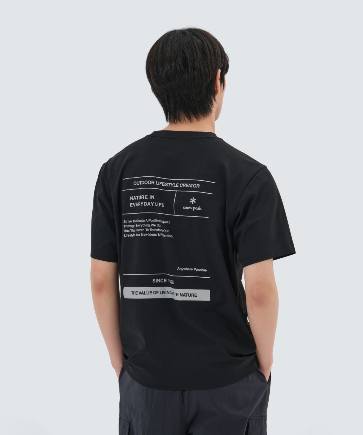 스노우피크 어패럴(SNOWPEAK APPAREL) 퀵드라이 리플렉티브 반팔 티셔츠 (S25MMTTS18) Black