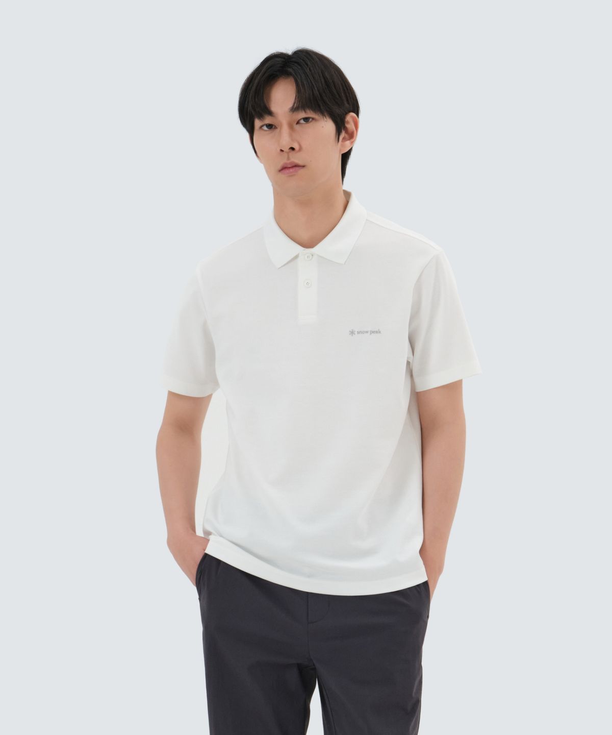 스노우피크 어패럴(SNOWPEAK APPAREL) 피케 베이직 폴로 티셔츠 (S25MMFPS68) Off White