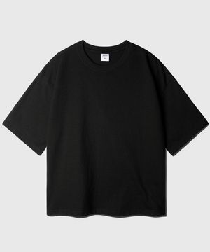 보이 크롭 반팔티셔츠 블랙 KJST2619