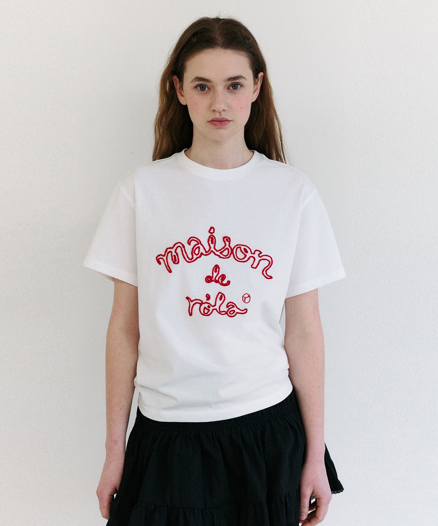 MUSINSA | ROLAROLA MAISON DE ROLA OUTLINE T-SHIRT WHITE