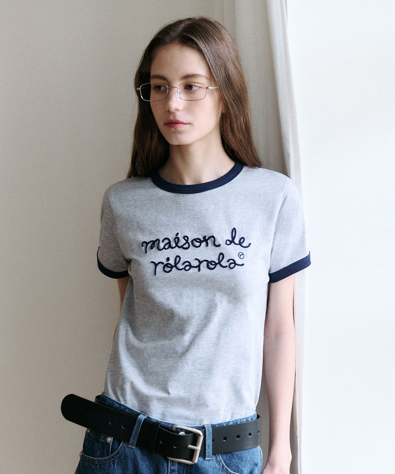【ROLAROLA】MAISON DE ROLA RINGER T-SHIRT WH+RD MAISON DE ROLA RINGER T-SHIRT WH+RD - ROLAROLA | 60% - Asian