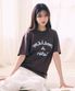 MAISON DE ROLA EMBROIDERY LOOSE FIT T-SHIRT BROWN