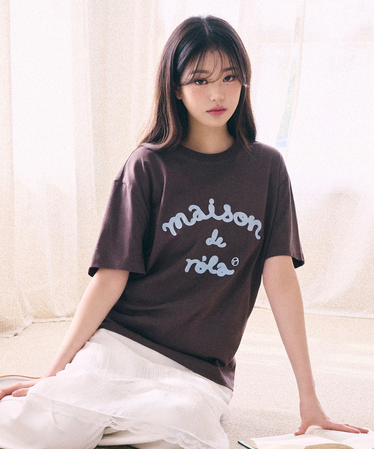 MUSINSA公式 | ROLAROLA メゾン・ド・ローラ 刺繍 ルーズフィット T