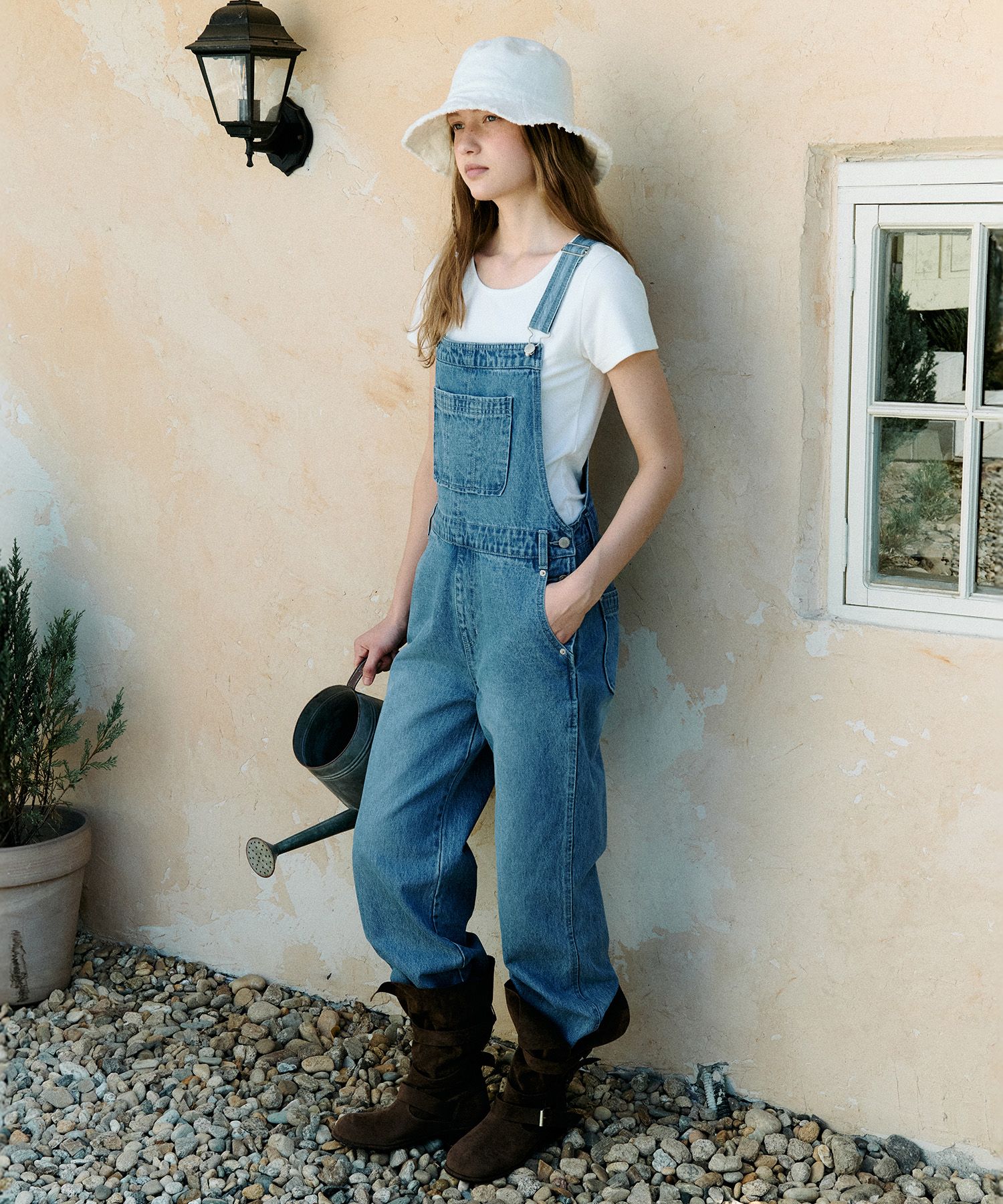 ★ rolarola★ SEMI WIDE OVERALL DENIM PANTS DEEP BLUE 50082 MUSINSA | ROLAROLA SEMI WIDE OVERALL DENIM PANTS BLUE