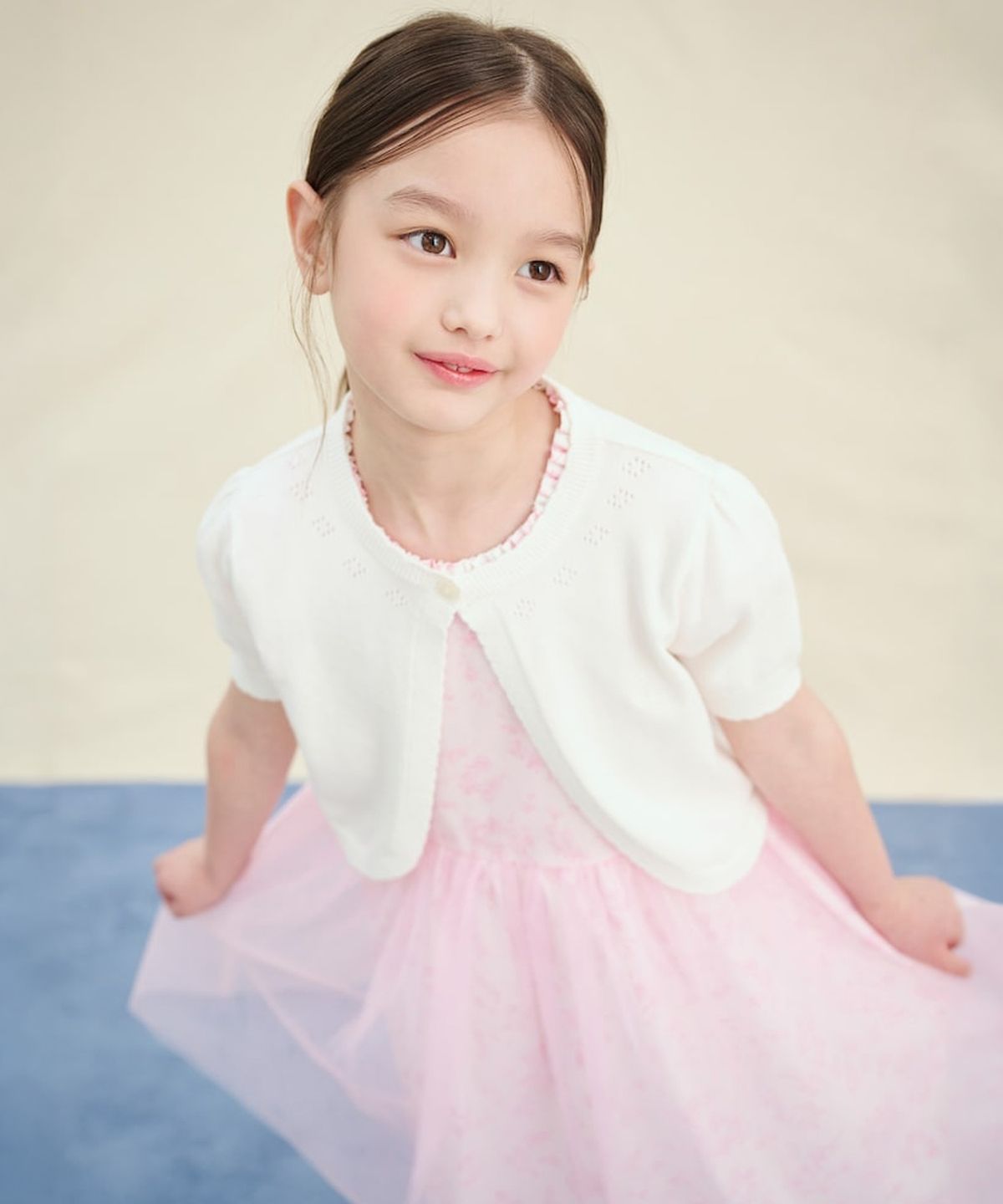 빈폴 키즈(BEANPOLE KIDS) 여아 볼레로형 카디건  아이보리 (BI545AG020)