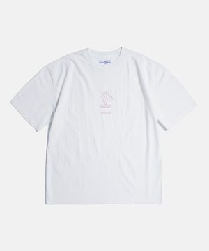 Boy Fido Tee White : Pink