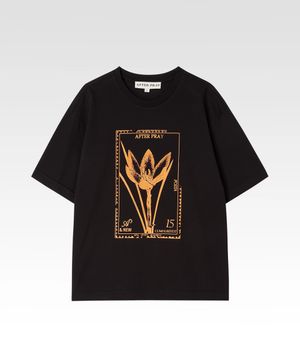 플로라 스탬프 티셔츠 블랙