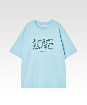 내추럴 러브 심볼 티셔츠 민티 블루