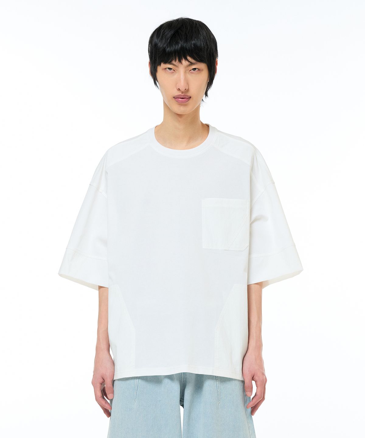 젠사이(ZENSAI) 멀티 우븐패치 티셔츠