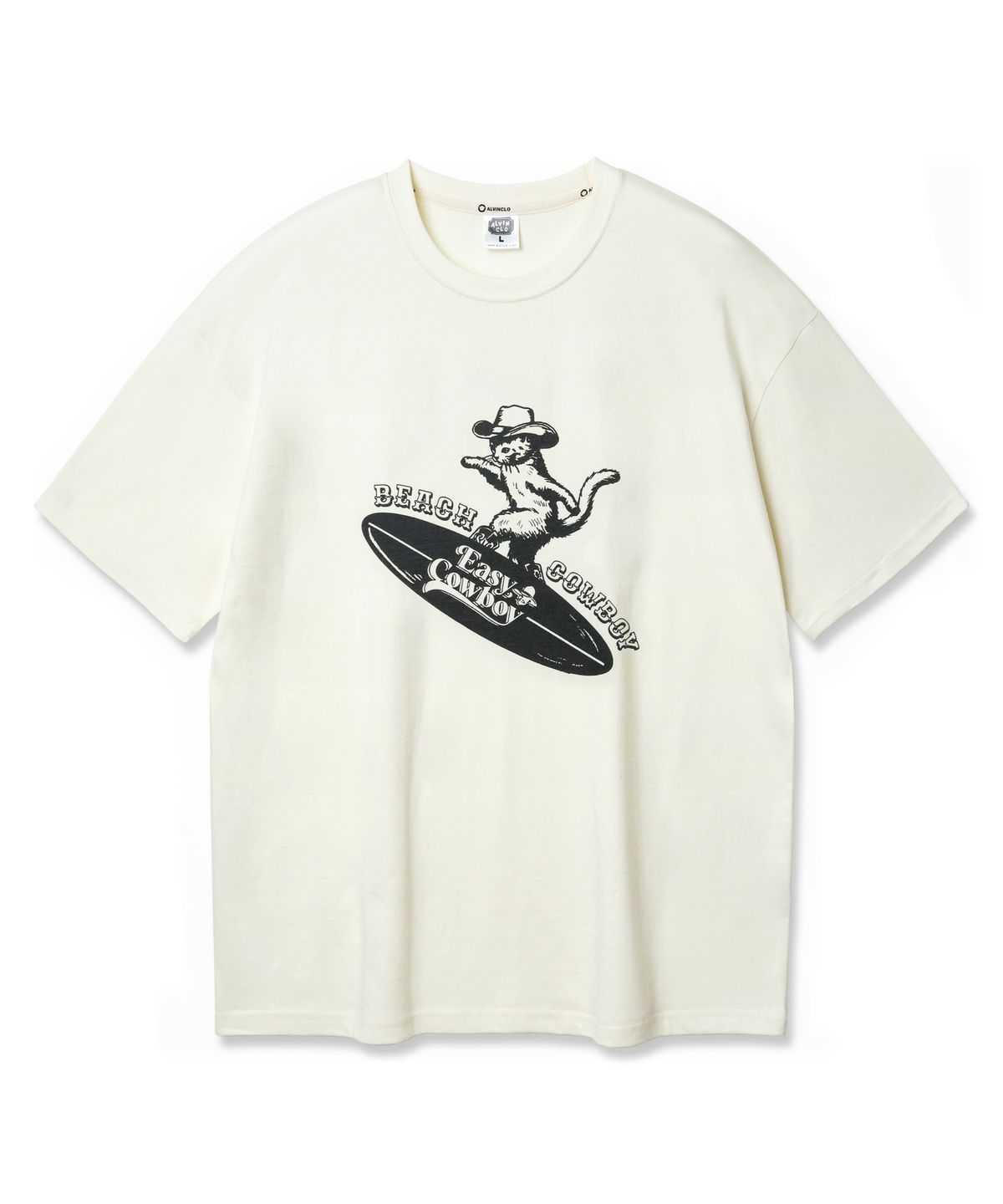 앨빈클로(ALVINCLO) CAT SURFER 오버핏 반팔티 AST4748 (3 COLOR)
