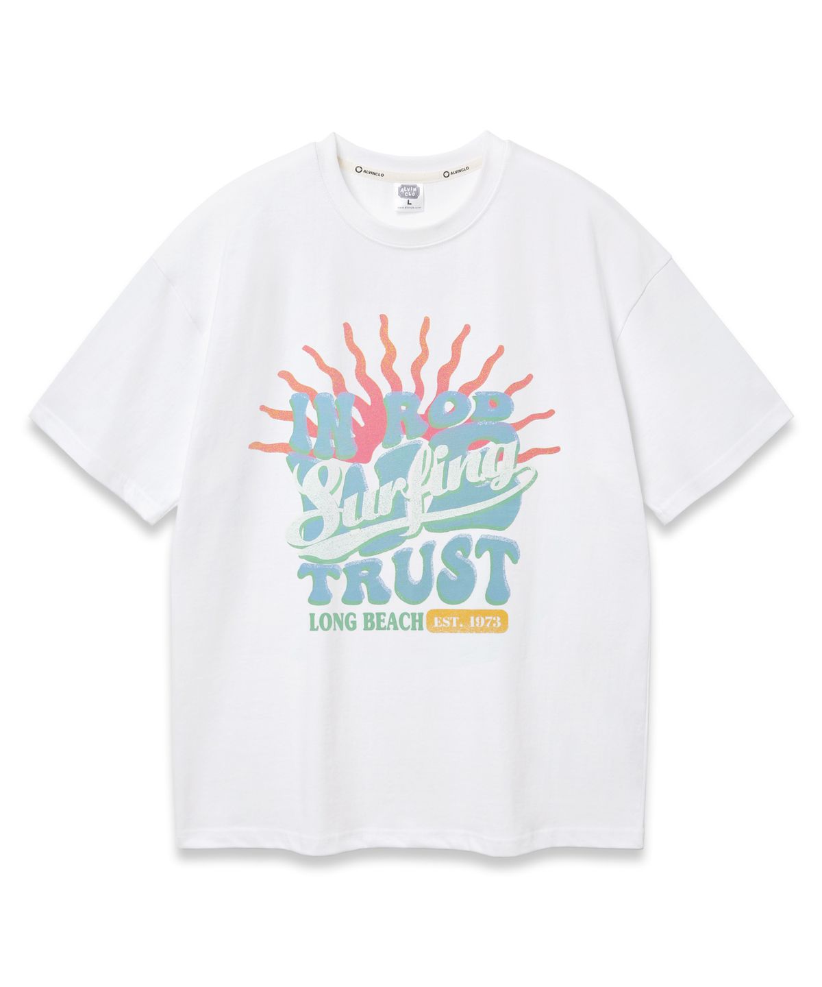앨빈클로(ALVINCLO) SUNNY 서핑 오버핏 반팔티 AST4750 (3 COLOR)