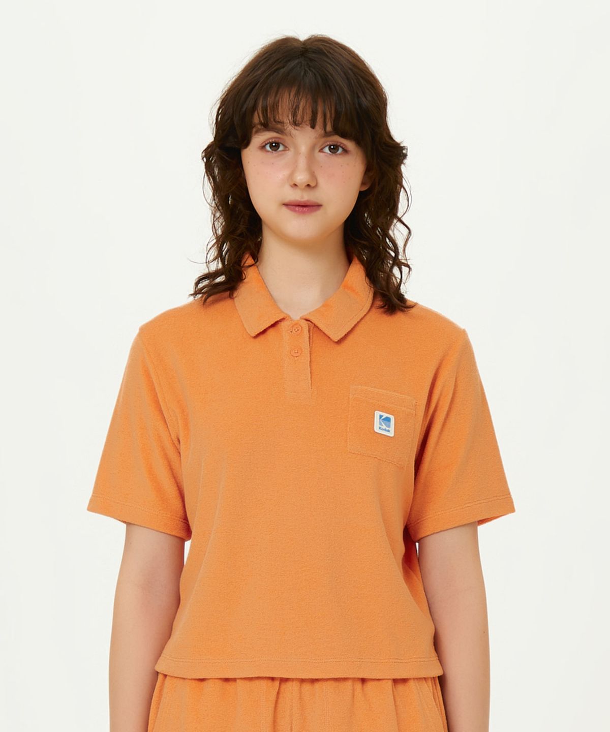 코닥(KODAK) 테리 폴로 티셔츠 우먼 ORANGE