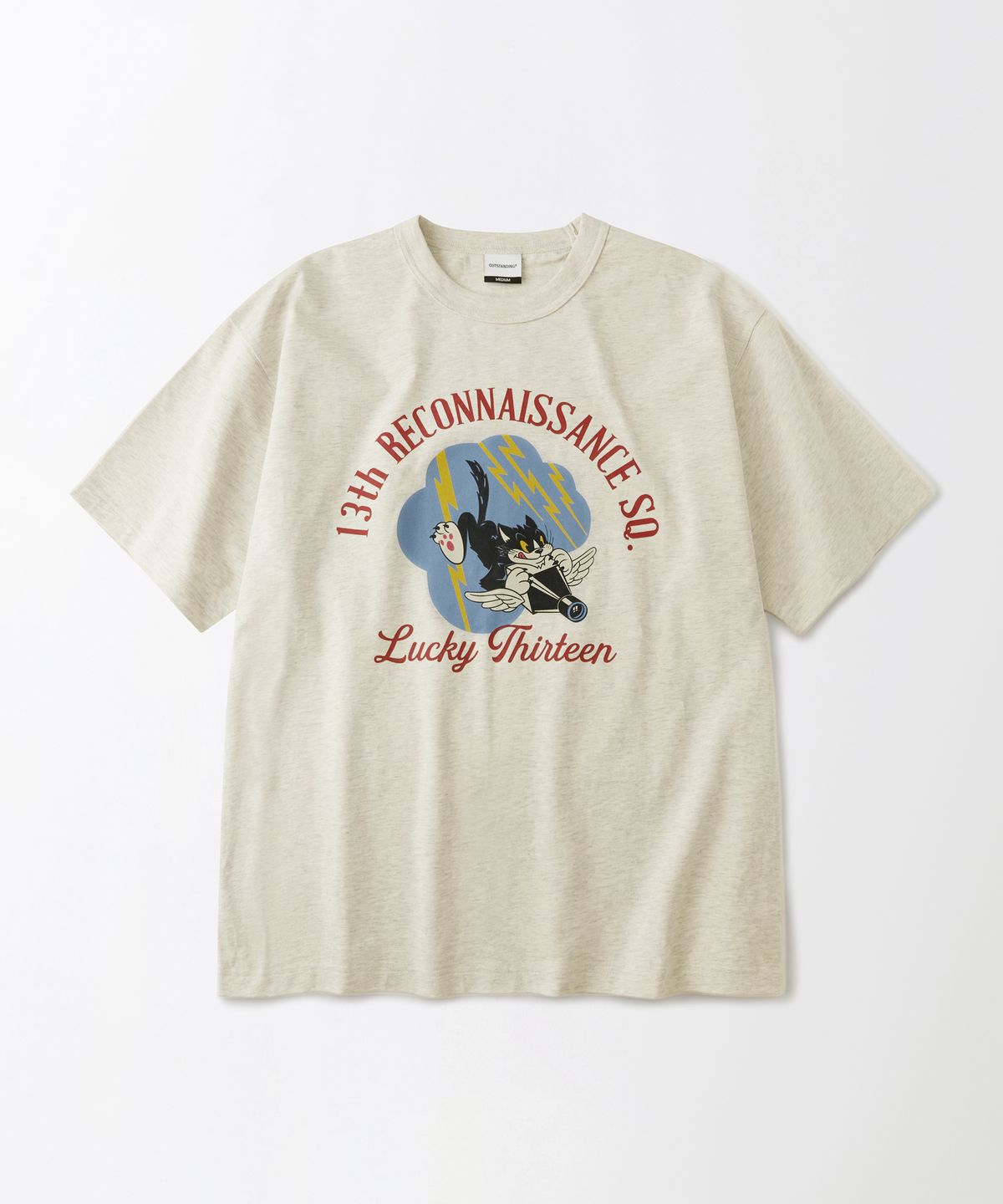 아웃스탠딩(OUTSTANDING) MIL SERIES TEE(LUCKY THIRTEEN)_1%OATMEAL