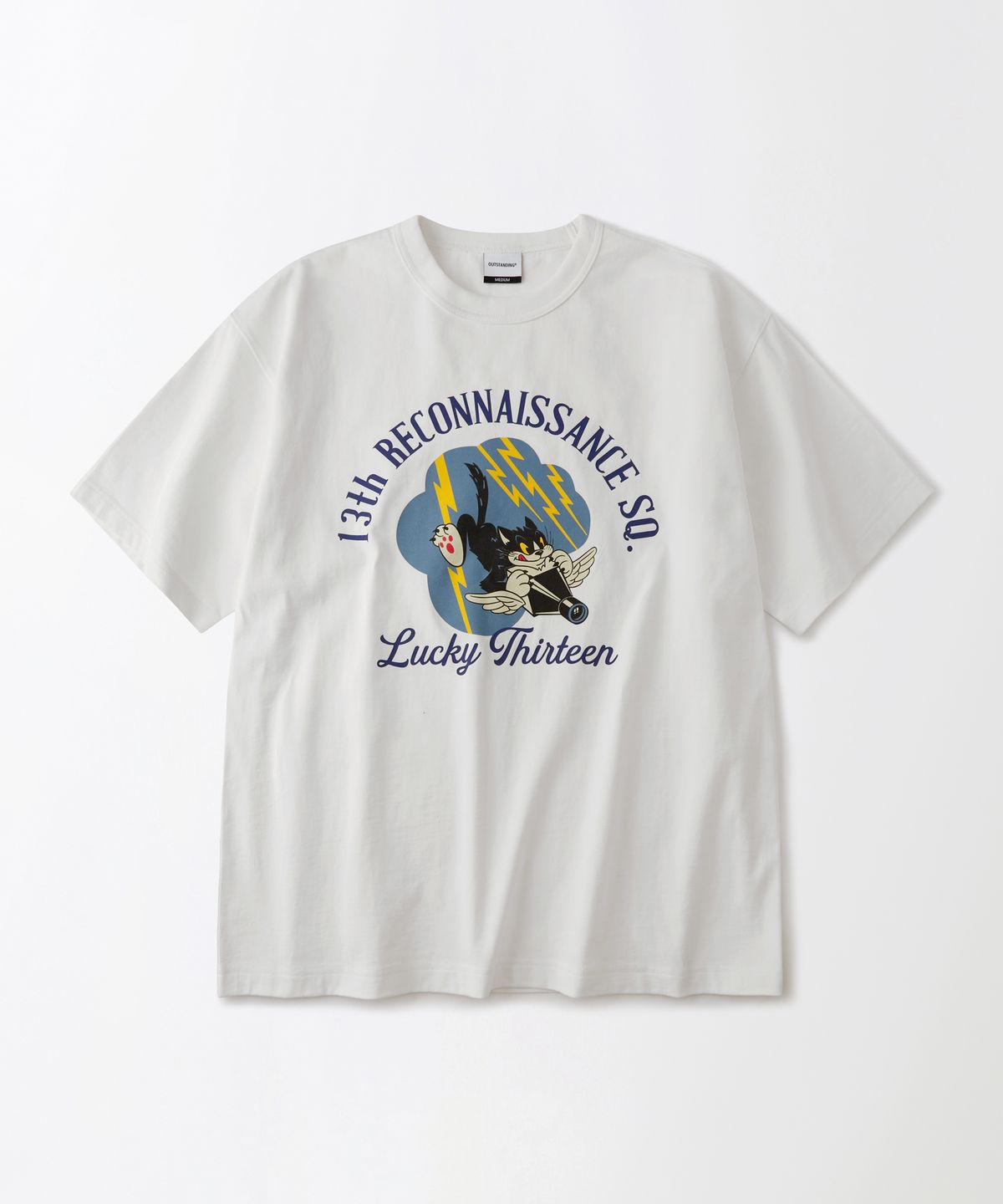아웃스탠딩(OUTSTANDING) MIL SERIES TEE(LUCKY THIRTEEN)_WHITE