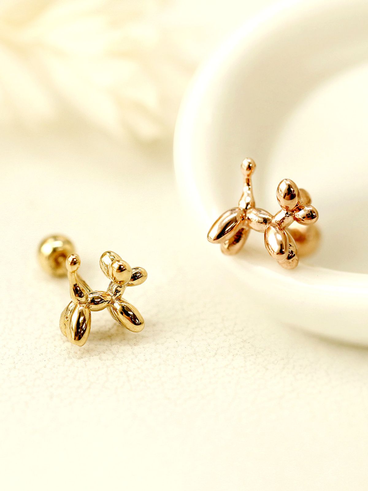 미니멀피어싱(MINIMALPIERCING) 14K 퍼피 피어싱 귀걸이
