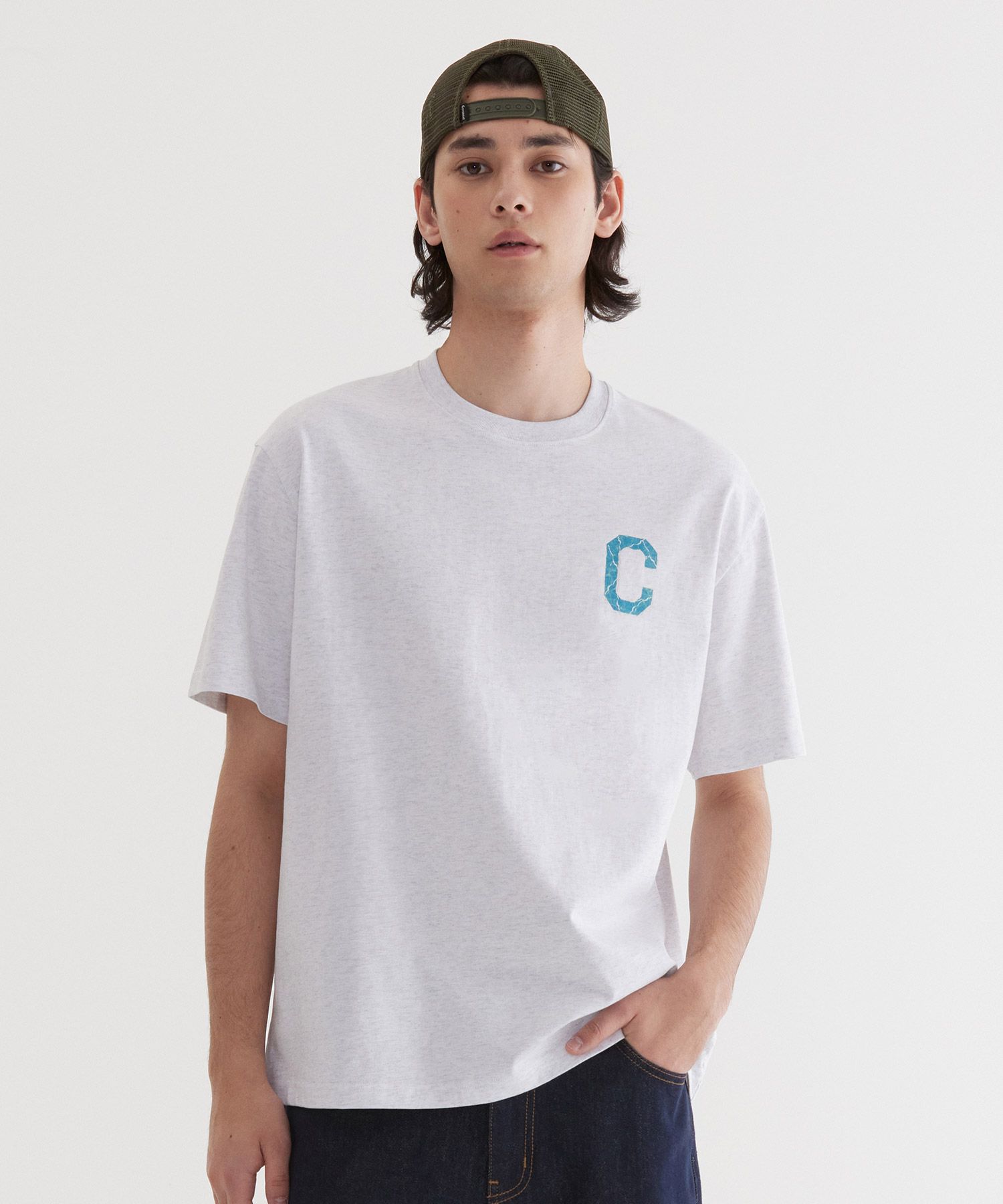 Tシャツ・カットソー COVERNAT Crease Effect T-Shirt Heather Gray MUSINSA | COVERNAT Crease Effect T-Shirt Heather Gray