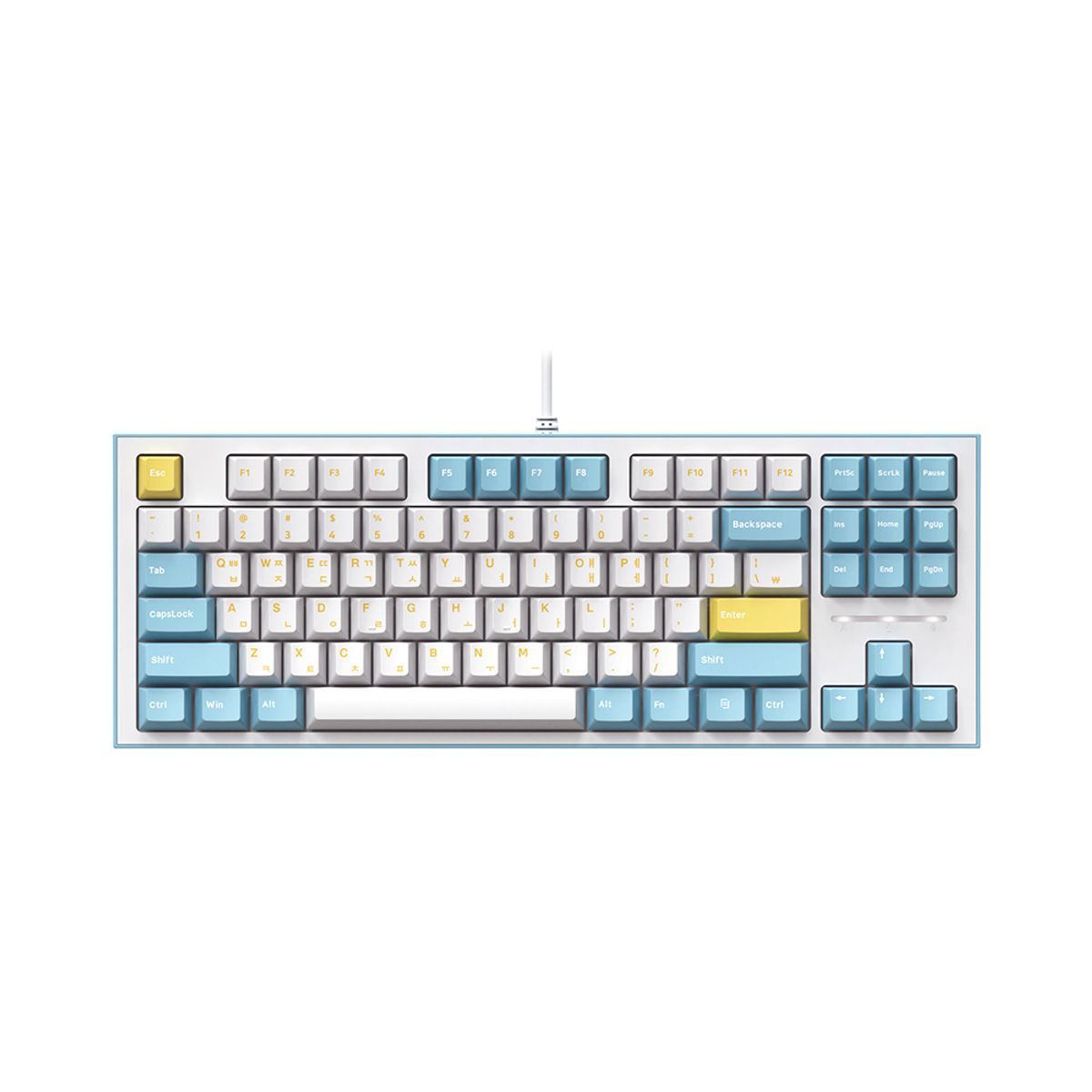 콕스(COX) CK01SL TKL PBT 45GF 저소음 텐키리스 기계식 키보드(크림소다, 45g 저소음 백축)