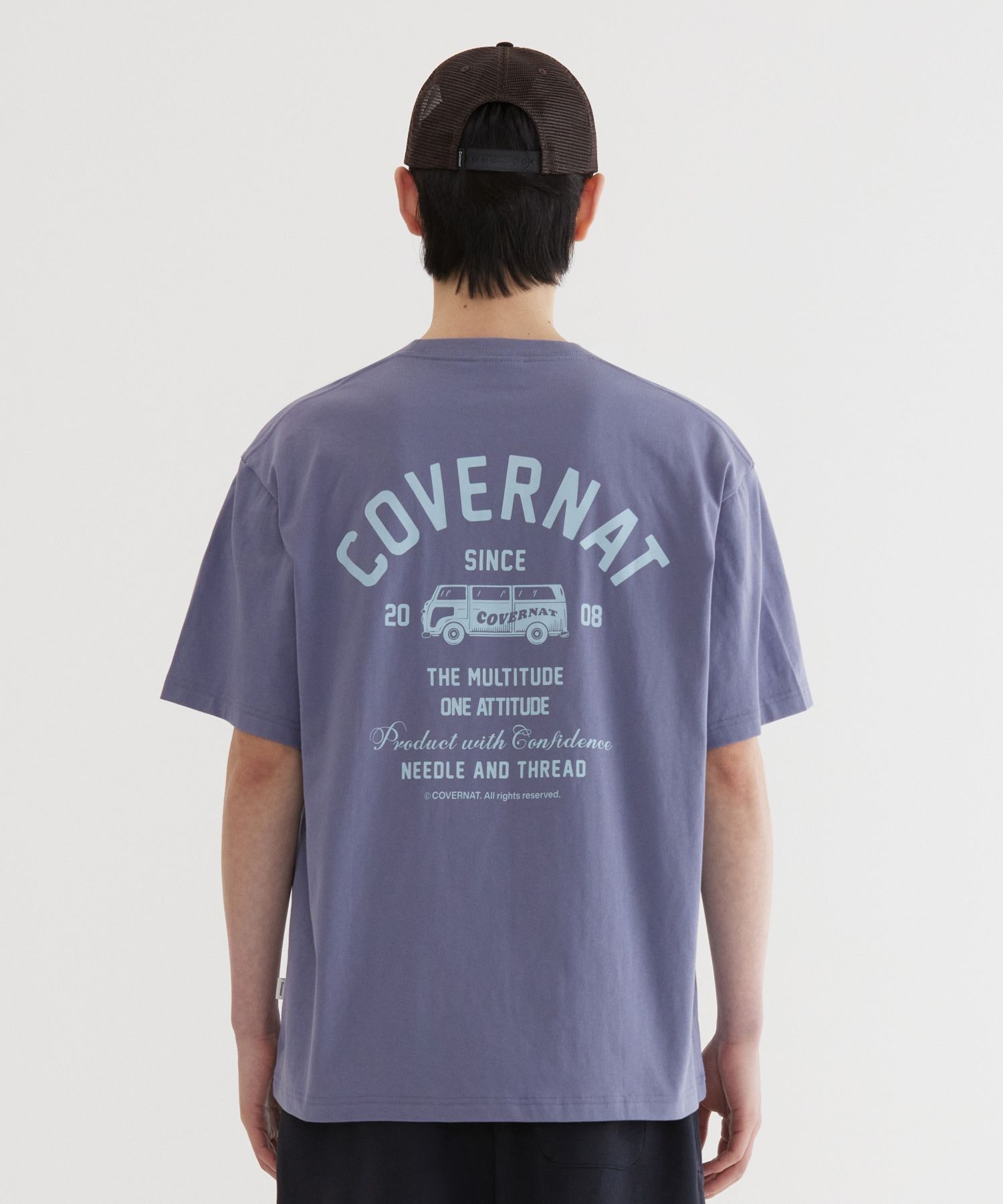 Tシャツ・カットソー COVERNAT Travel Bus Graphic T-Shirt Purple MUSINSA | COVERNAT Travel Bus Graphic T-Shirt Purple