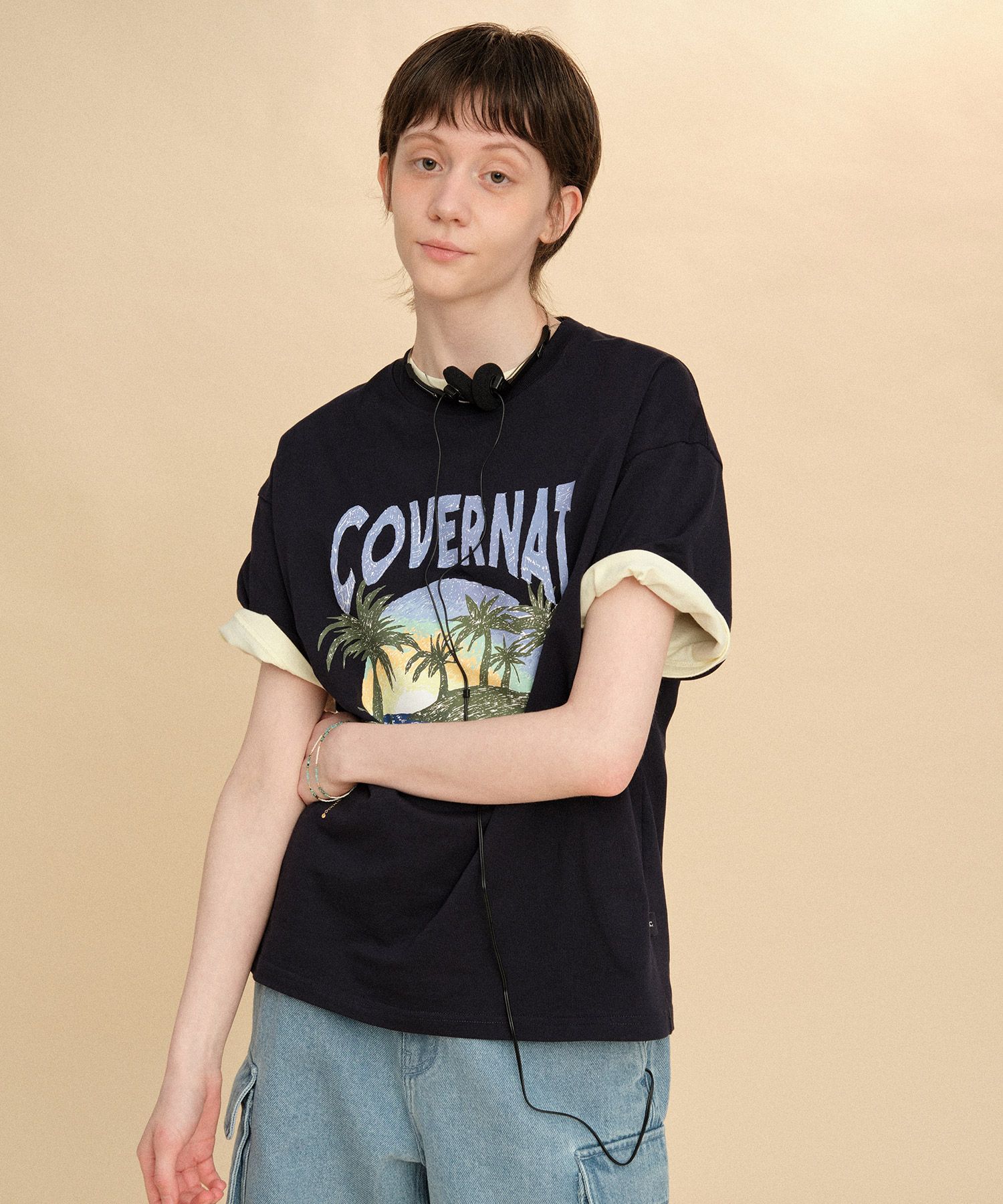 COVERNATのTropical Graphic T-Shirt 全2色 MUSINSA | COVERNAT Tropical Graphic T-Shirt White