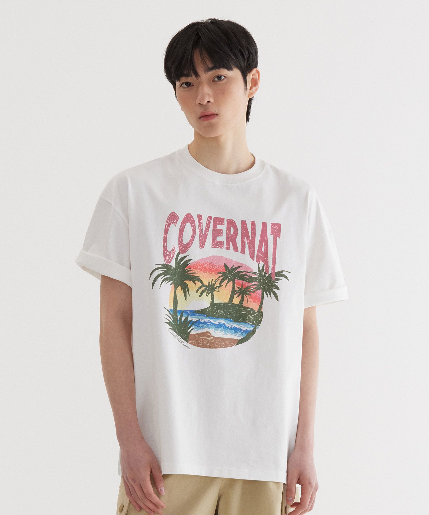 COVERNATのTropical Graphic T-Shirt 全2色 MUSINSA | COVERNAT Tropical Graphic T-Shirt White