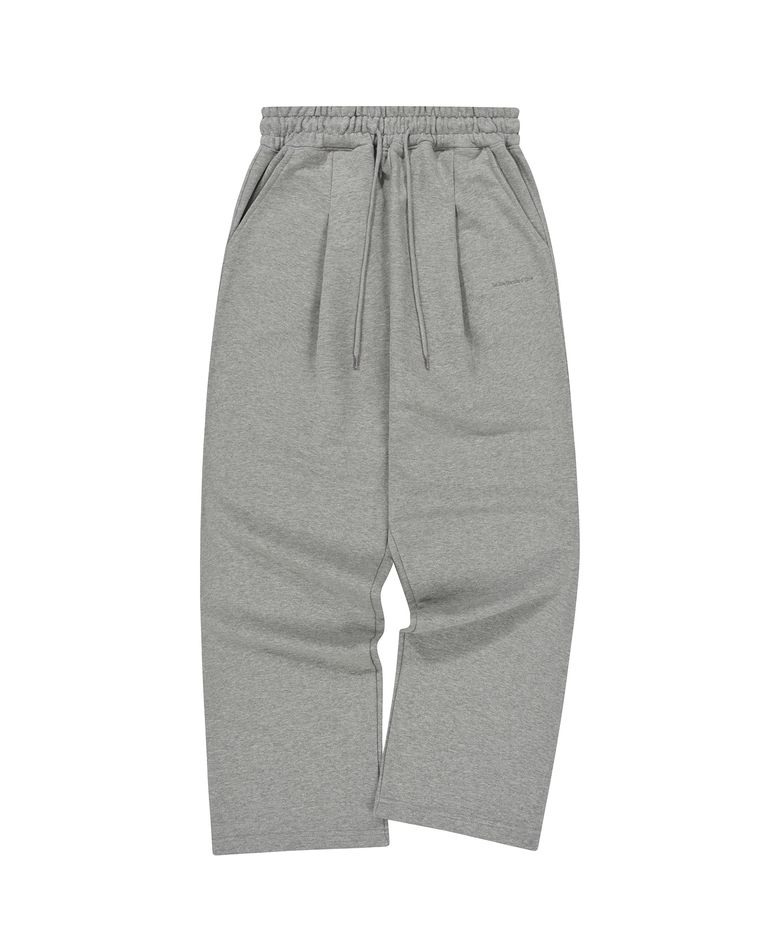 Relaxed Pintuck Wide Pants Gray