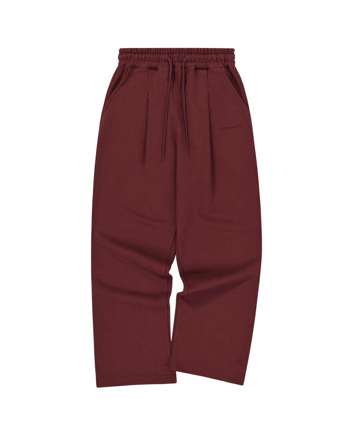 에스이에스티(S'EST) Relaxed Pintuck Wide Pants Burgundy